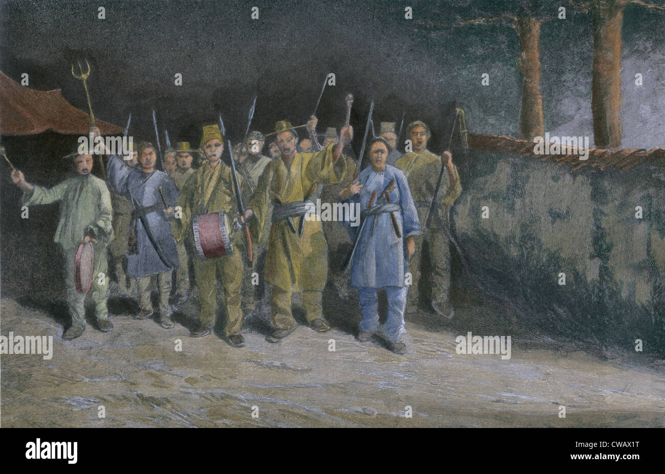 TaipingRebellen auf dem Vormarsch im Jahr 1853. Unter der Leitung von