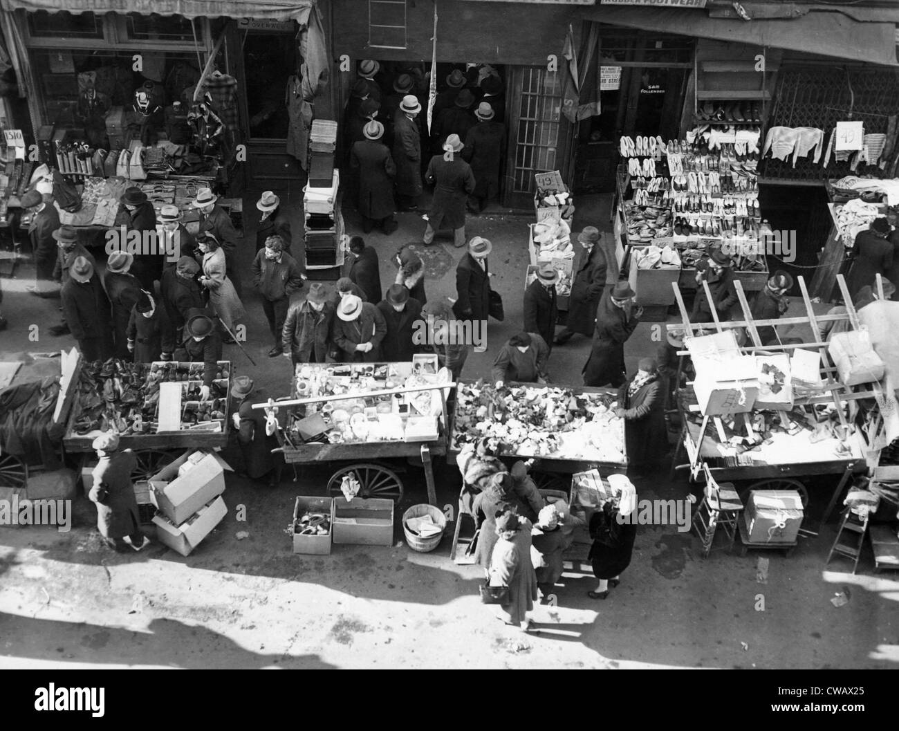 New York City der Essex Street Market ca. 1930er Jahre. Höflichkeit: CSU Archive/Everett Collection Stockfoto