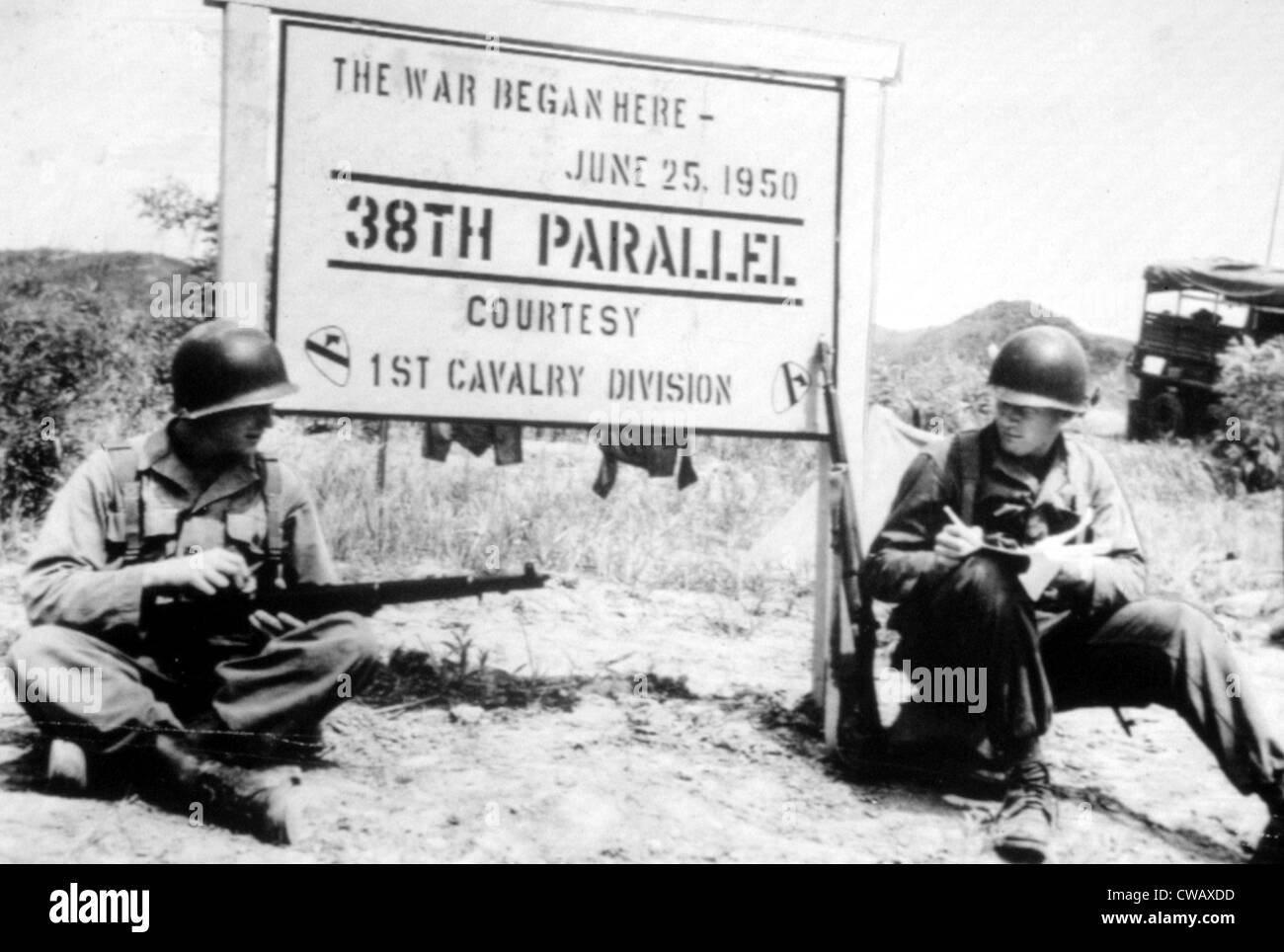 Koreakrieg: US-Truppen am 38. Breitengrades, Korea, 1951... Höflichkeit: CSU Archive / Everett Collection Stockfoto