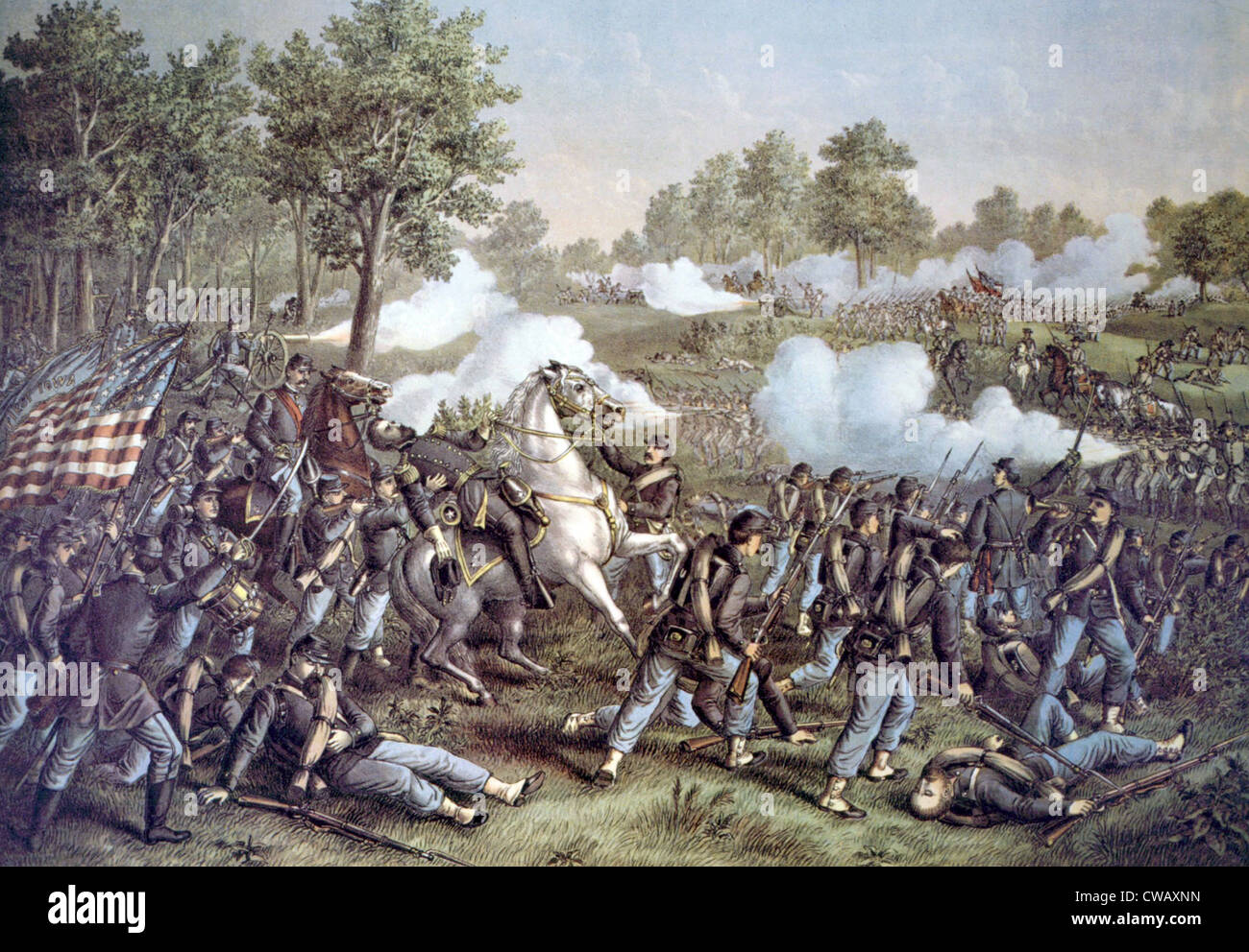 Die Schlacht von Wilsons Creek, 10. August 1861 Stockfoto