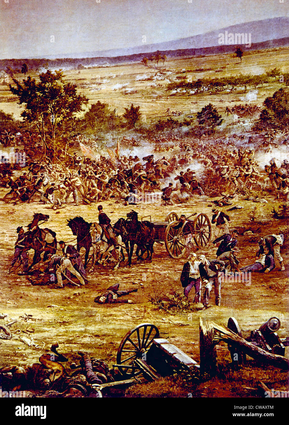 Die Schlacht von Gettysburg, Juli 1863 Stockfoto