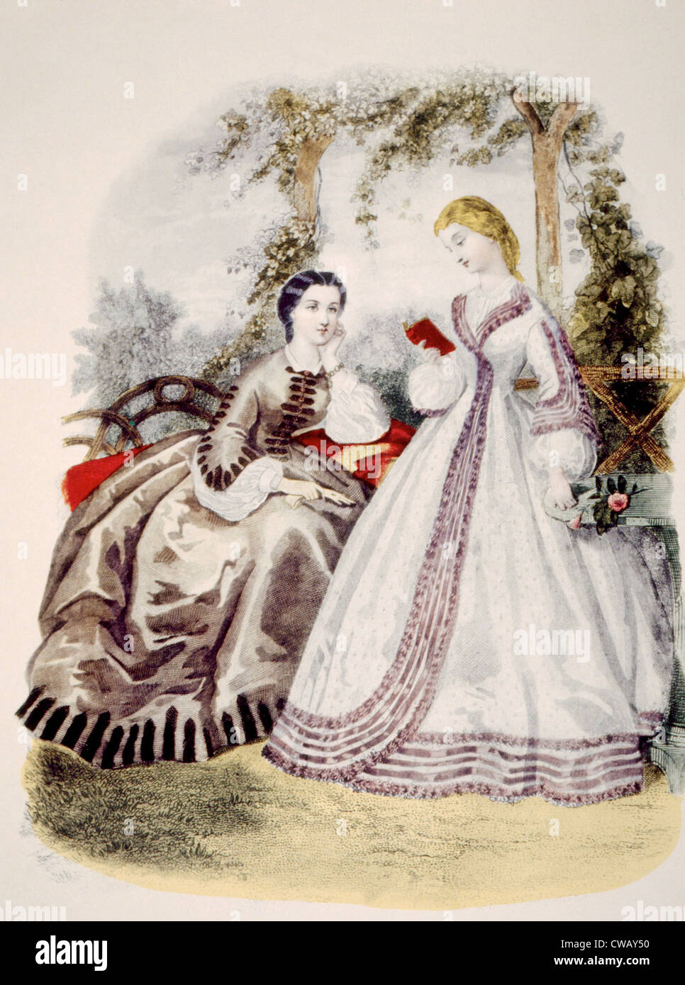19. Jahrhundert Mode-Illustration, aus 'La Mode Illustre", Paris, um 1890. Foto: Courtesy Everett Collection Stockfoto