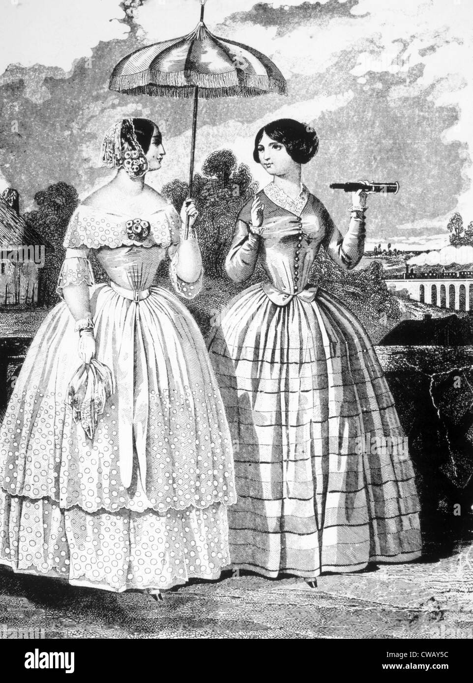 Damen Mode aus "Godey Ladys Buch" um 1860. Foto: Courtesy Everett Collection Stockfoto