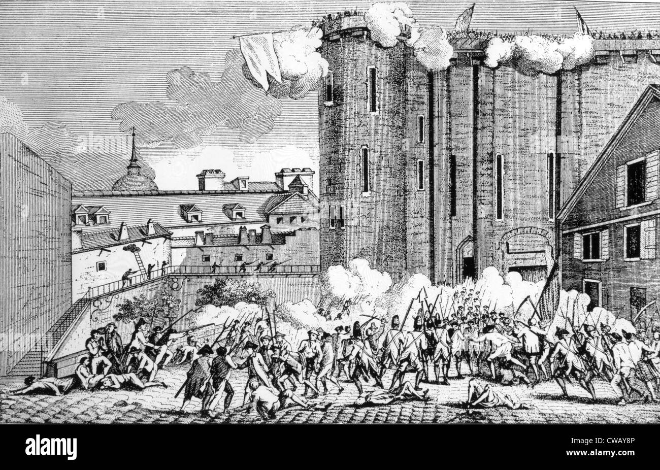 Der Sturm auf die Bastille 1789. Stockfoto