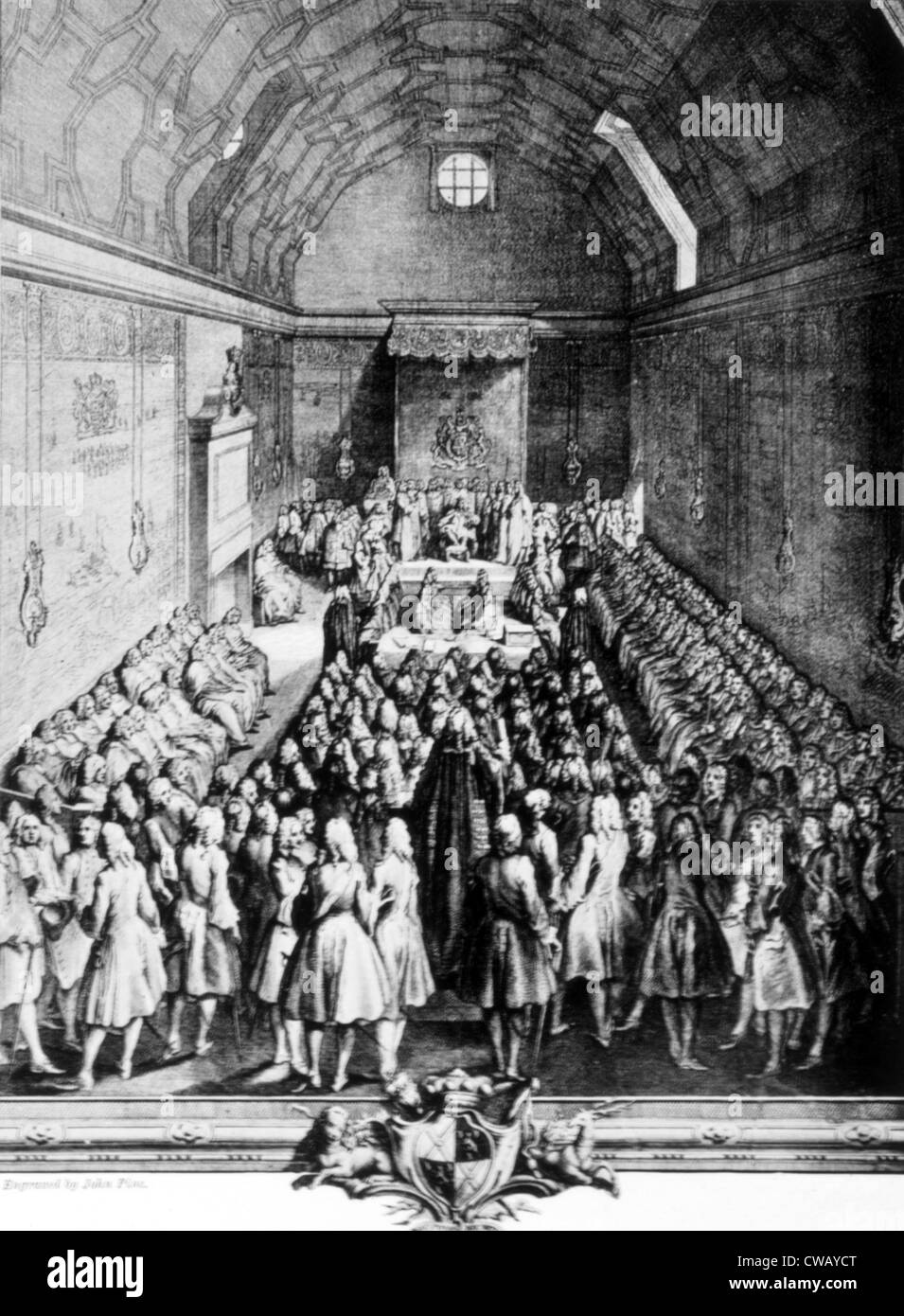Das House Of Lords, 1742. Stockfoto