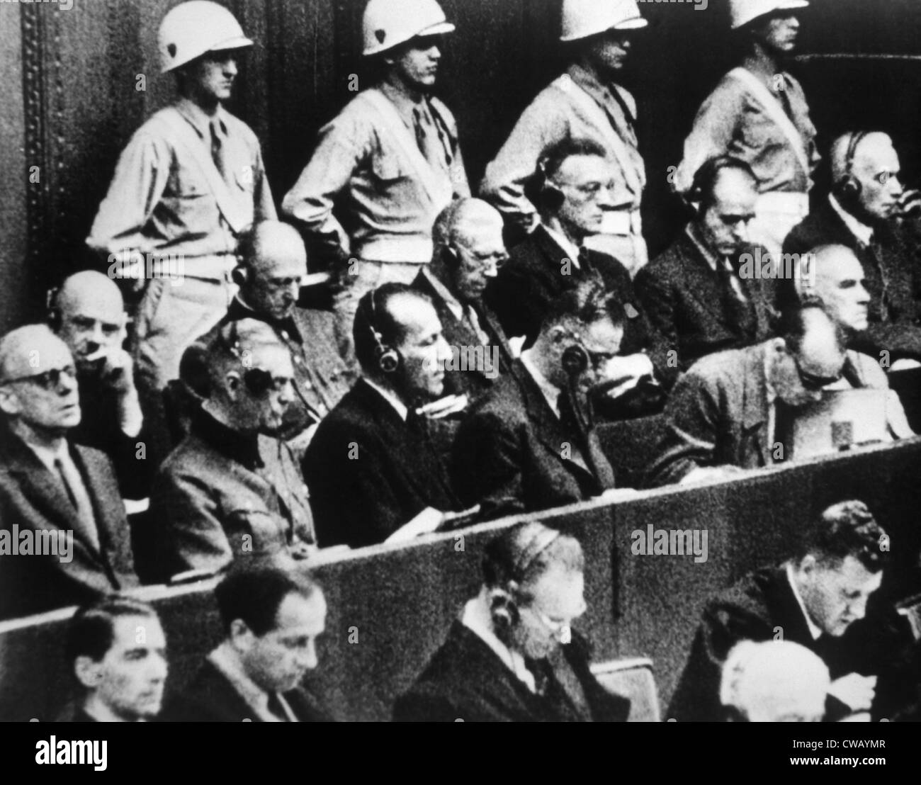 Die Nürnberger Prozesse, 1945-1946. Stockfoto