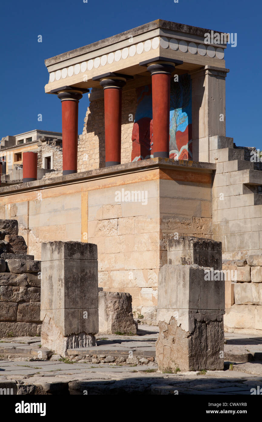 Ruinen der Palast von Knossos, Kreta, Griechenland Stockfoto