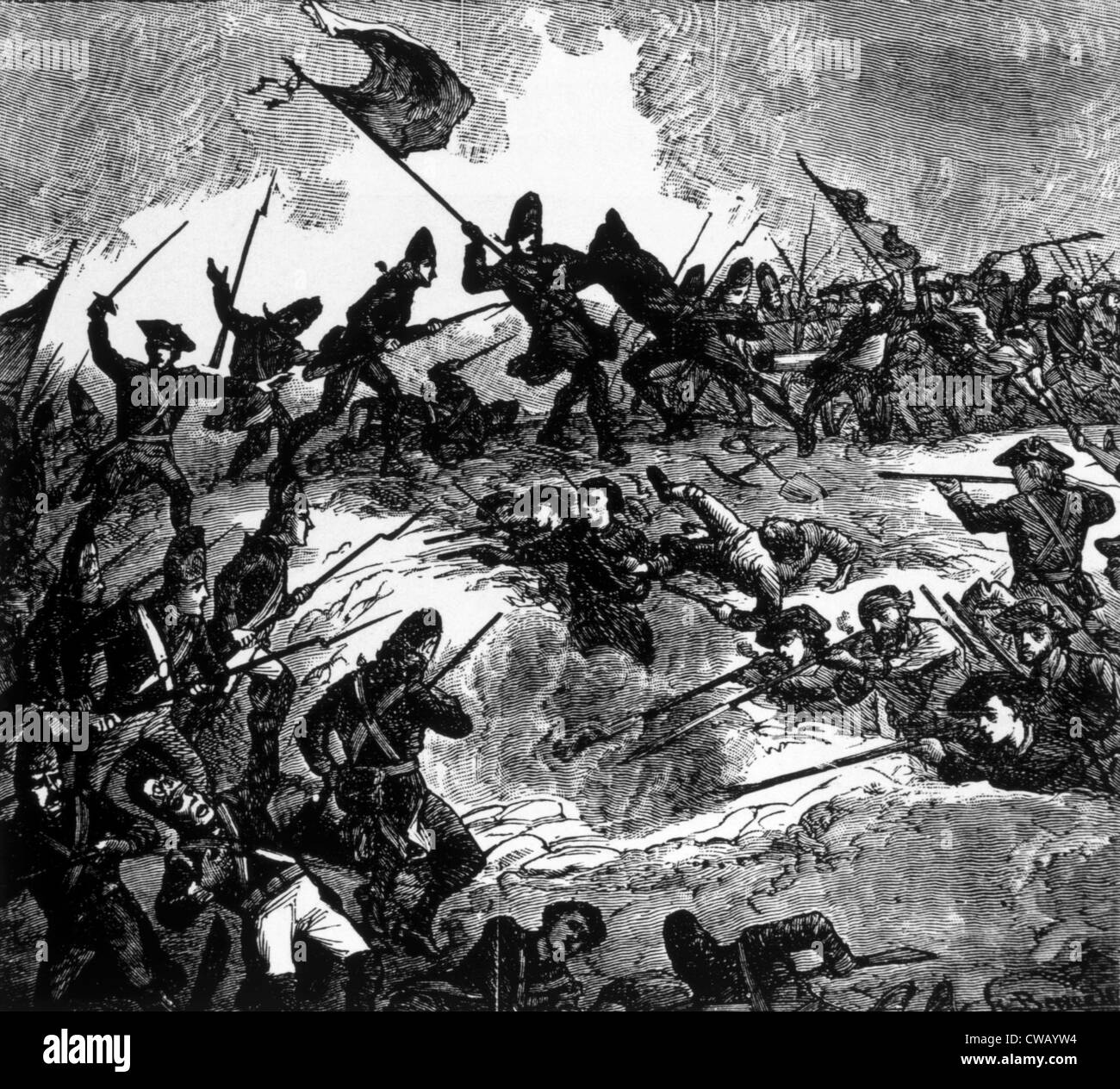 Die Schlacht von Bunker Hill, 17. Juni 1775 Stockfoto