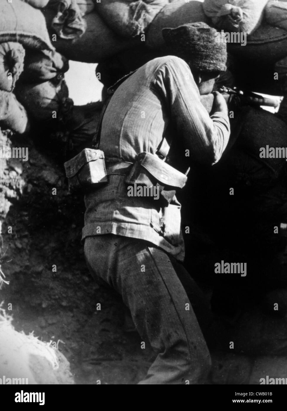 Spanischen Bürgerkrieg (1936-1939), einem Loyalist Soldaten verteidigen Madrid, 1937. Stockfoto