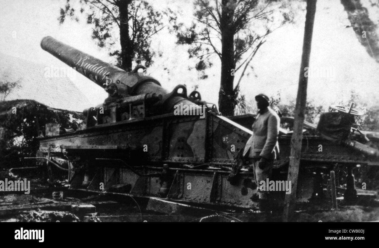 Ersten Weltkrieg, deutsche schwere Artillerie, ca. 1917 Stockfoto