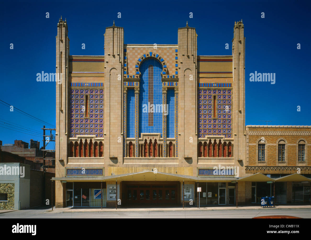 Kinos, Missouri Theatergebäude, erbaut im Jahre 1927, 713-715 Edmond Street, Saint Joseph, Missouri, ca. 1970er Jahre. Stockfoto