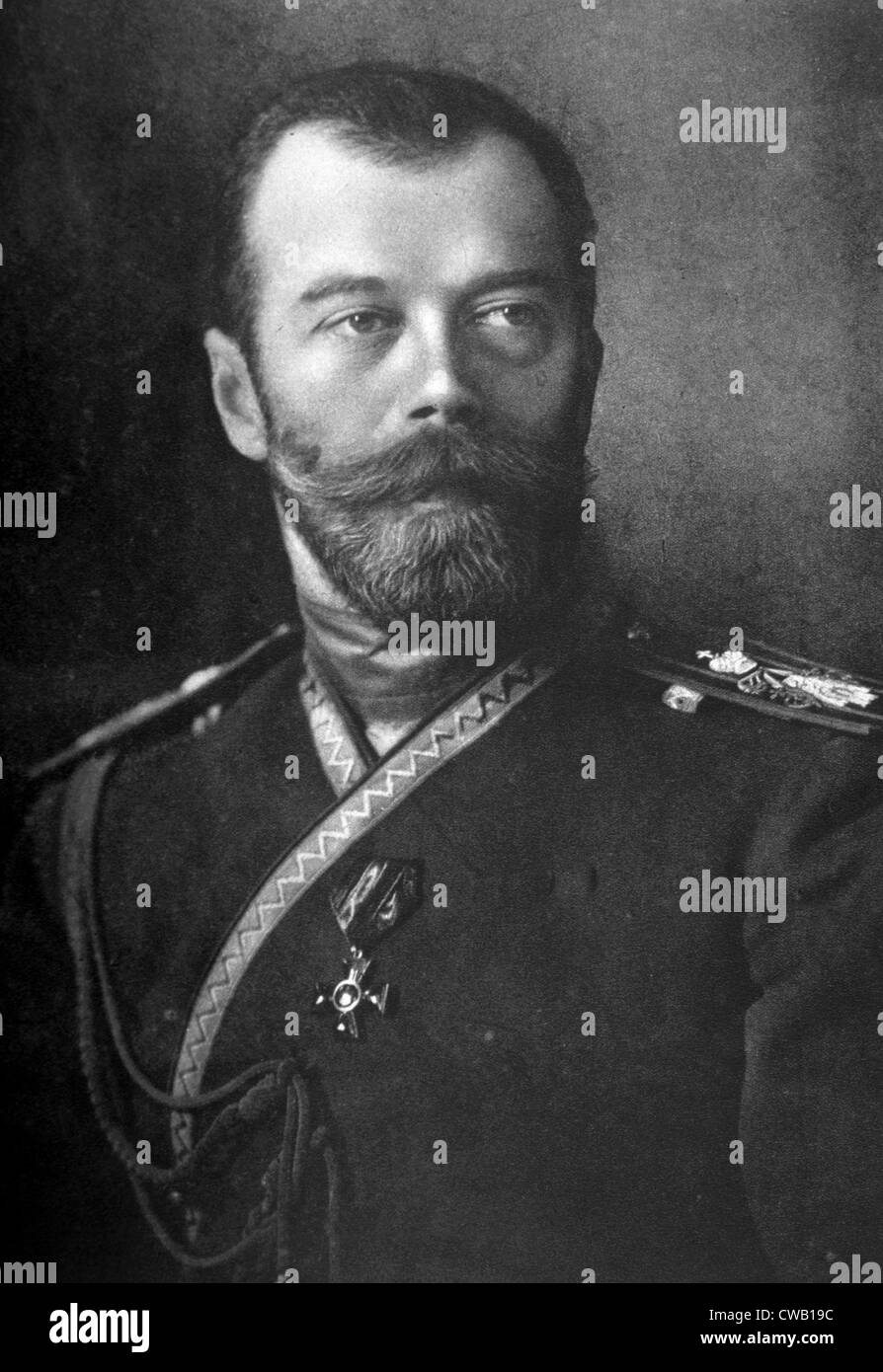 Zar Nikolaus II (1868-1918), Zar von Russland (1894-1917) Stockfoto