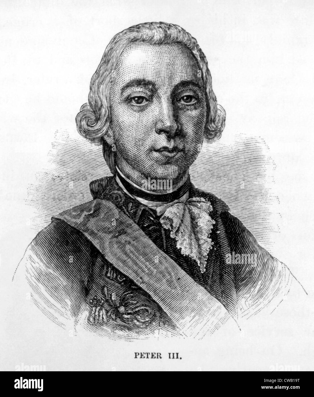 Zar Peter III. (1728-1762), Zar von Rußland (1762), 1886 Gravur Stockfoto