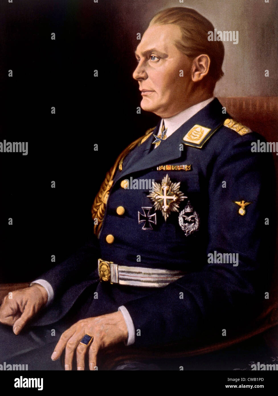 Hermann Goering, (1893-1946), deutscher Politiker und Heerführer und führendes Mitglied der NSDAP. 1934-Gemälde von Stockfoto