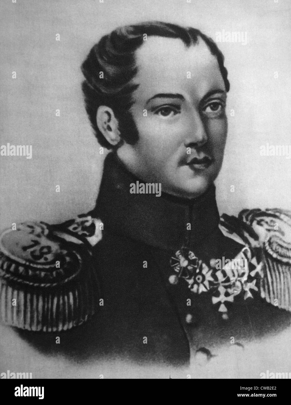 Paul Pestel, Führer der Dekabristen Revolution in Russland im Jahre 1825 Stockfoto
