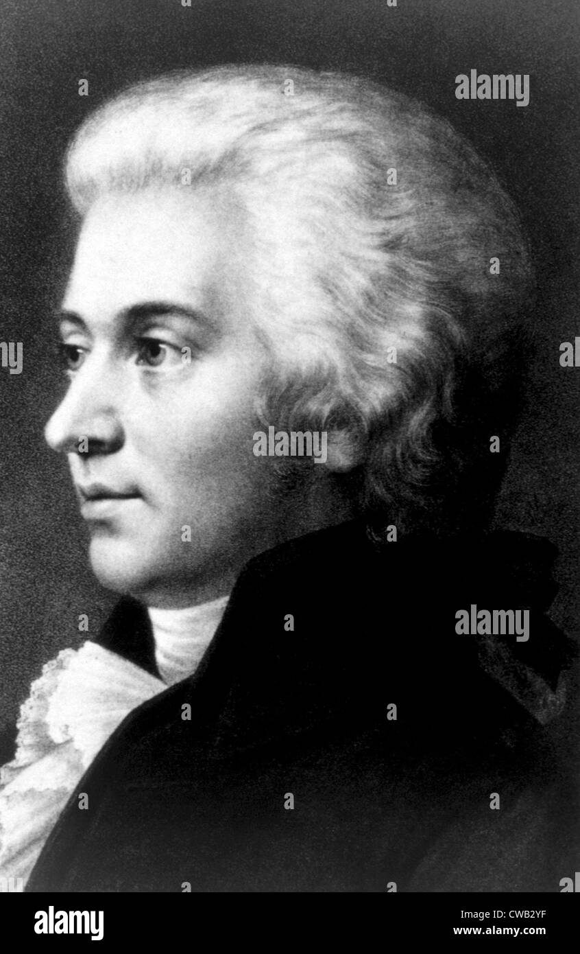 Wolfgang Amadeus Mozart (1756-1791) Stockfoto