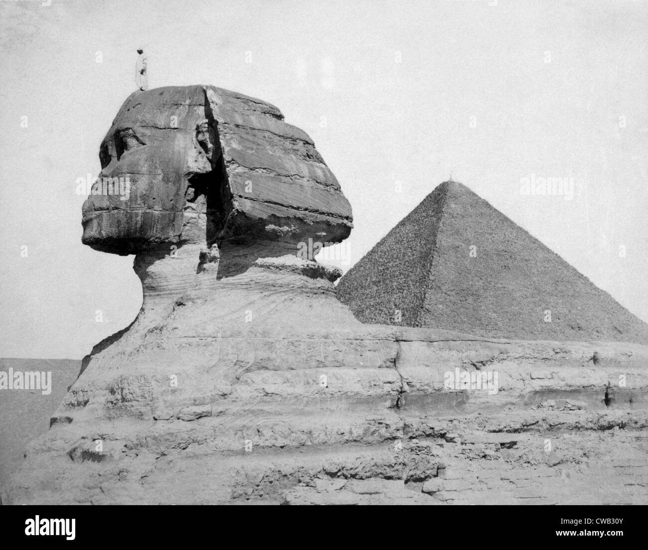 Die Pyramiden und der Sphinx, Fotografie von C. Zangaki ca. 1880 Stockfoto