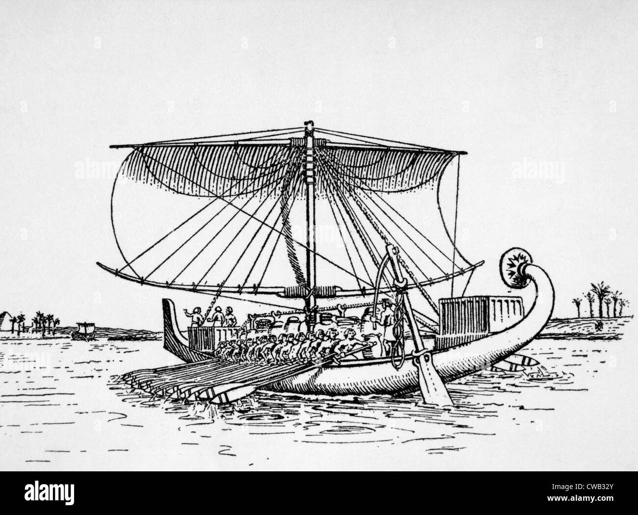 Ägyptische Nil Boot der zwölften Dynastie, ca. 2500 v. Chr. Stockfoto