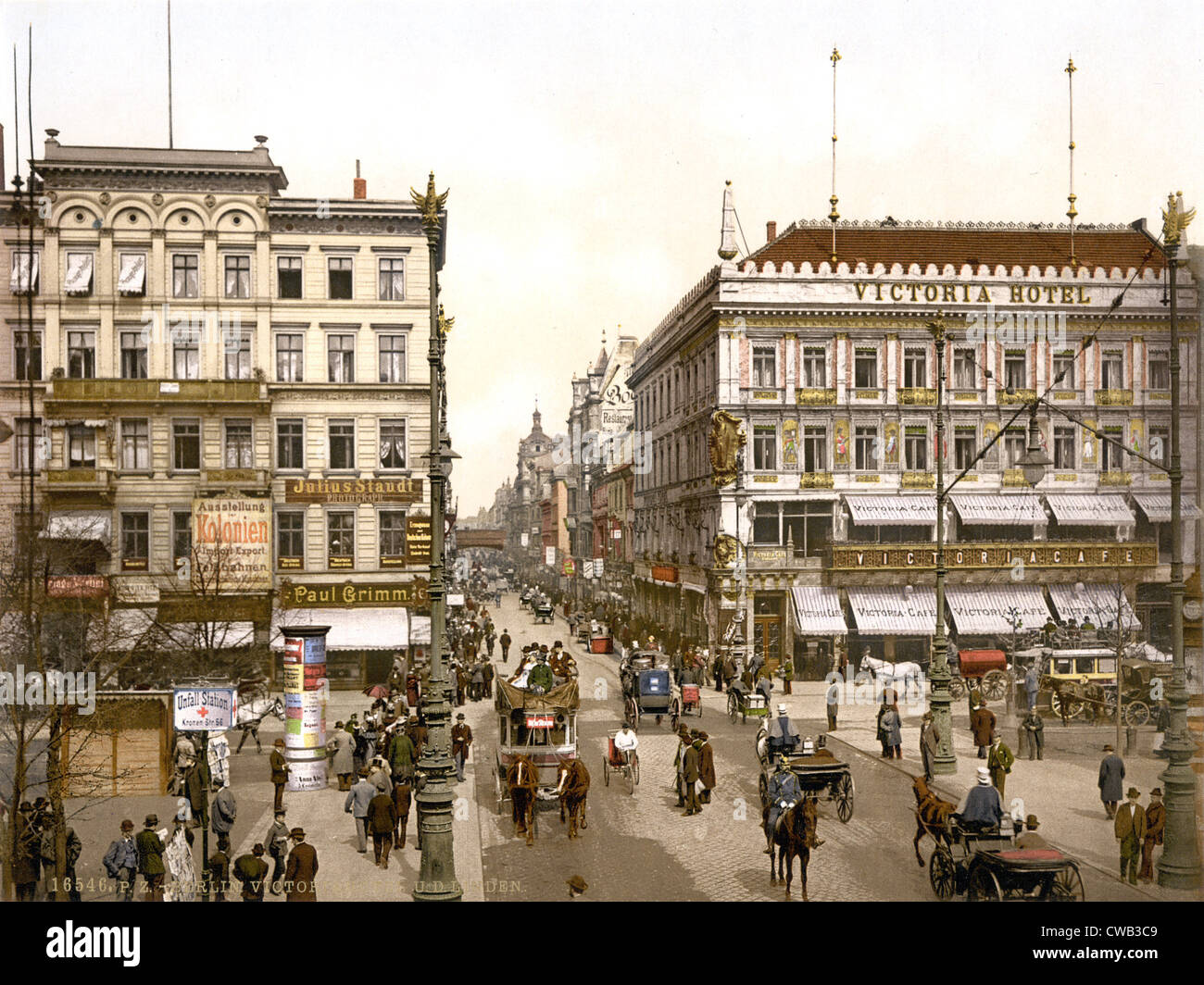 Deutschland, The Victoria Hotel, Unter Den Linden, Berlin, Photochrom, um 1900. Stockfoto