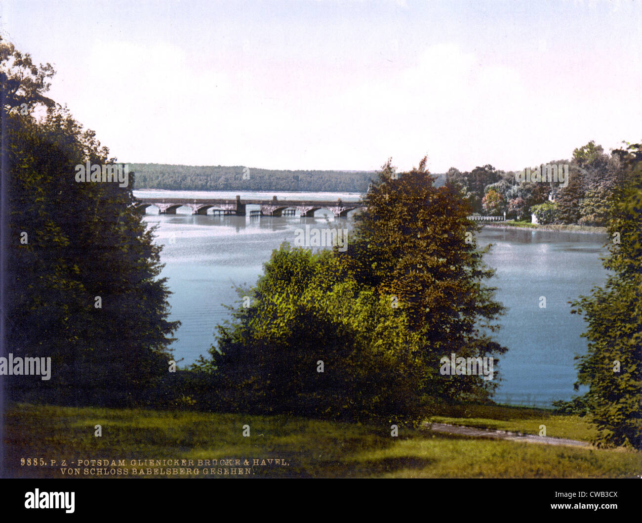 Deutschland, Gleinicker Brücke von Babelsberg, Potsdam, Berlin, Photochrom, um 1900. Stockfoto