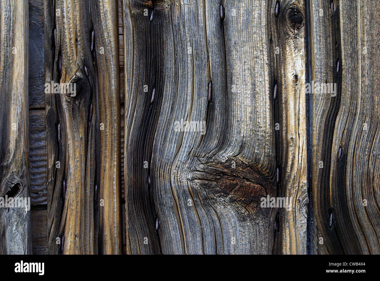 kontrastierenden alten Holzstruktur Stockfoto