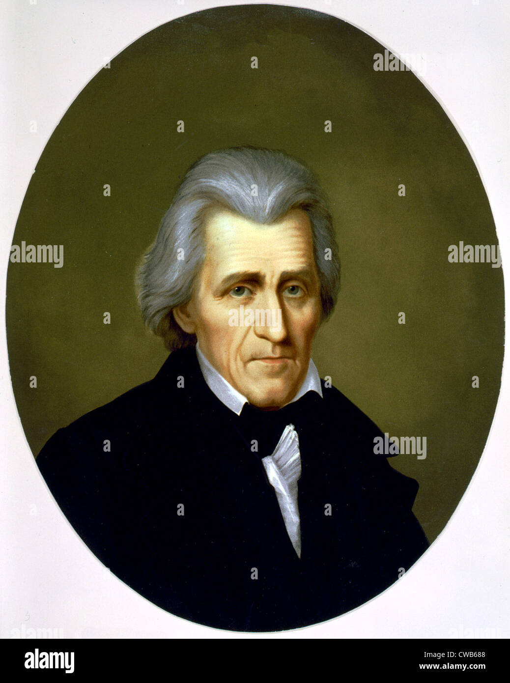 Andrew Jackson, Farblitho ca. Ende 19. Jh. Stockfoto