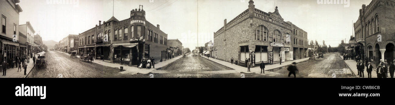 Panoramablick von Pocatello, Idaho ca. 1909 Stockfoto