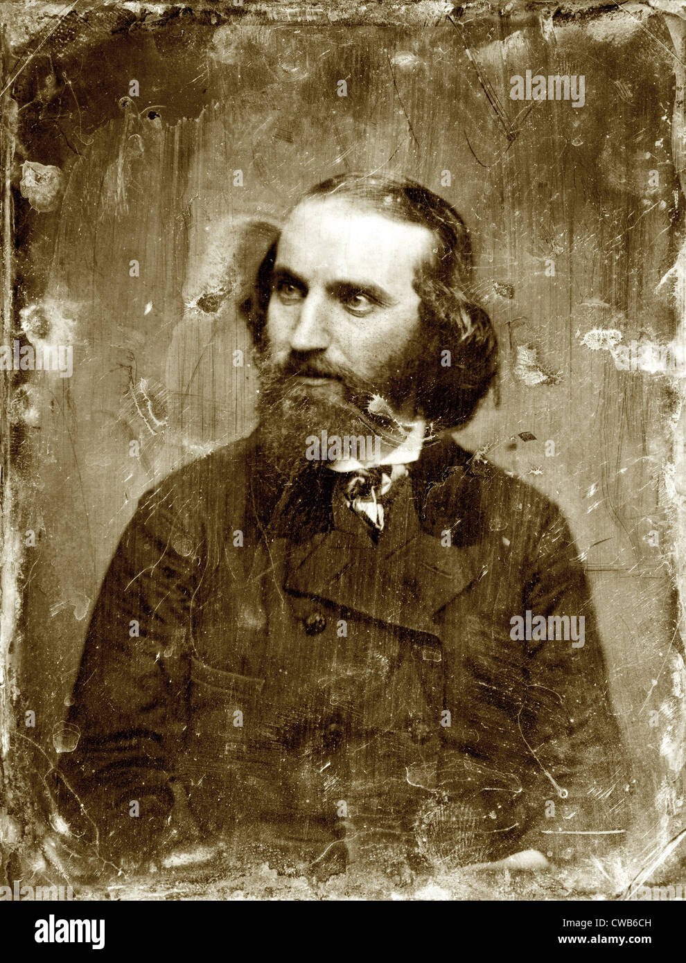 Caleb Lyon, Gouverneur von Idaho-Territorium, 1864-1865.   Halbe Platte Daguerreotypie, getönten Gold, ca. 1850 s Stockfoto