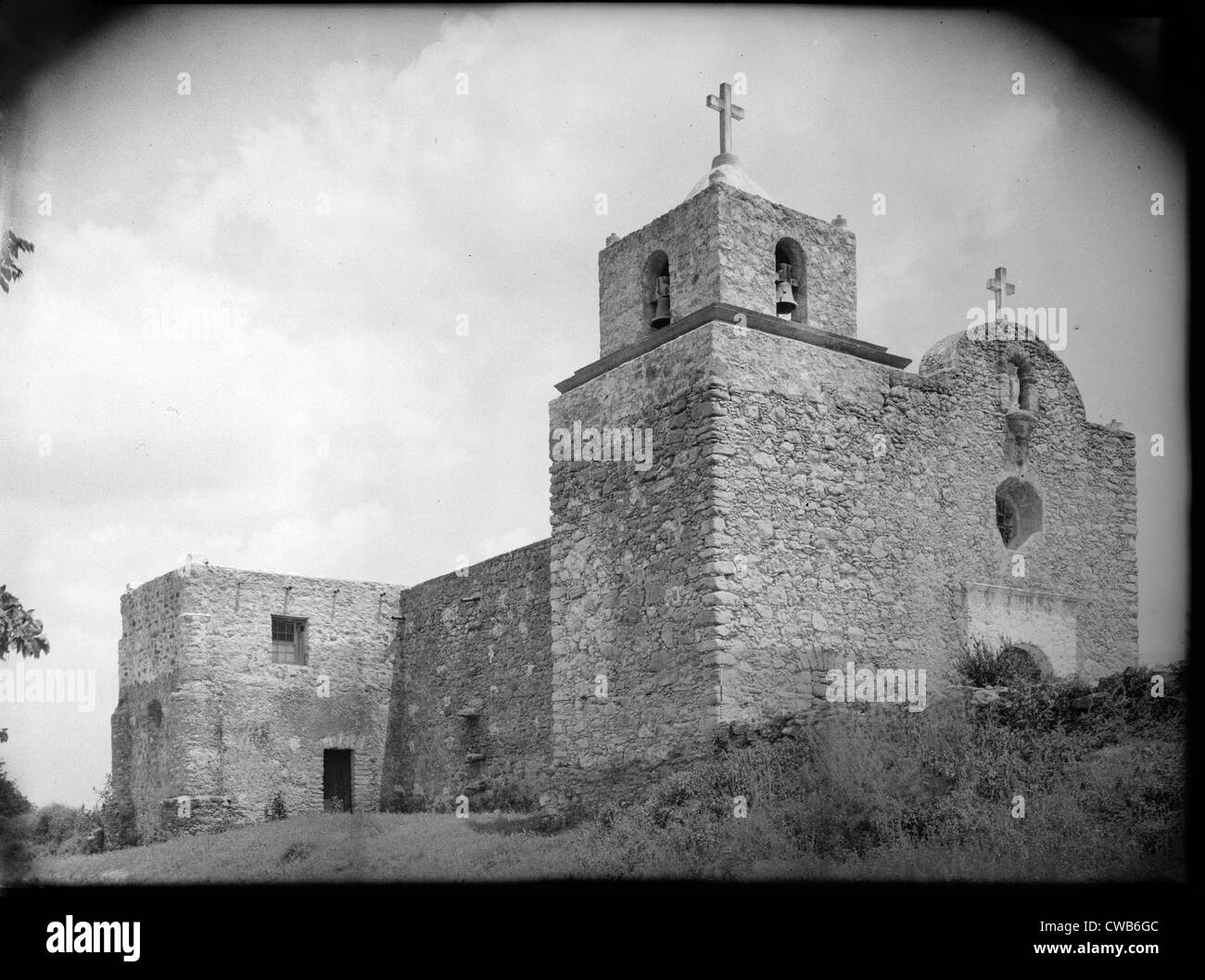 La Bahia Presidio Kapelle, Goliad, Texas. Hier wurden die texianisches Gefangene vor massakriert von der mexikanischen Armee unter Stockfoto