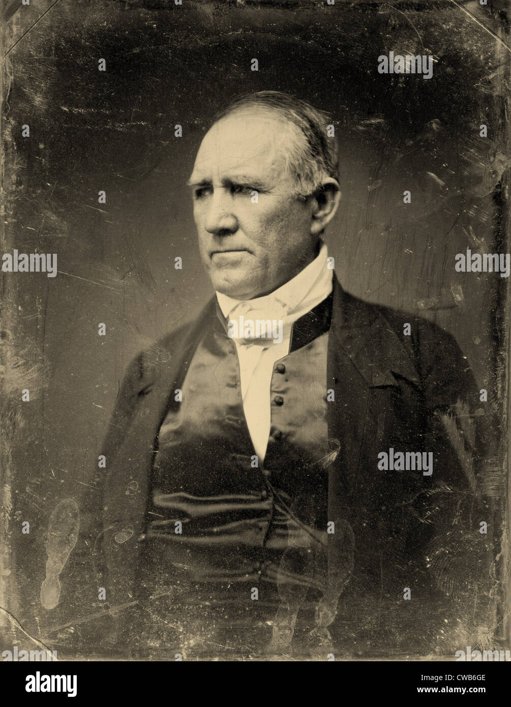 Sam Houston, demokratischer Senator von Texas. halbe Platte Daguerreotypie, Gold getönt, ca. 1848 Stockfoto
