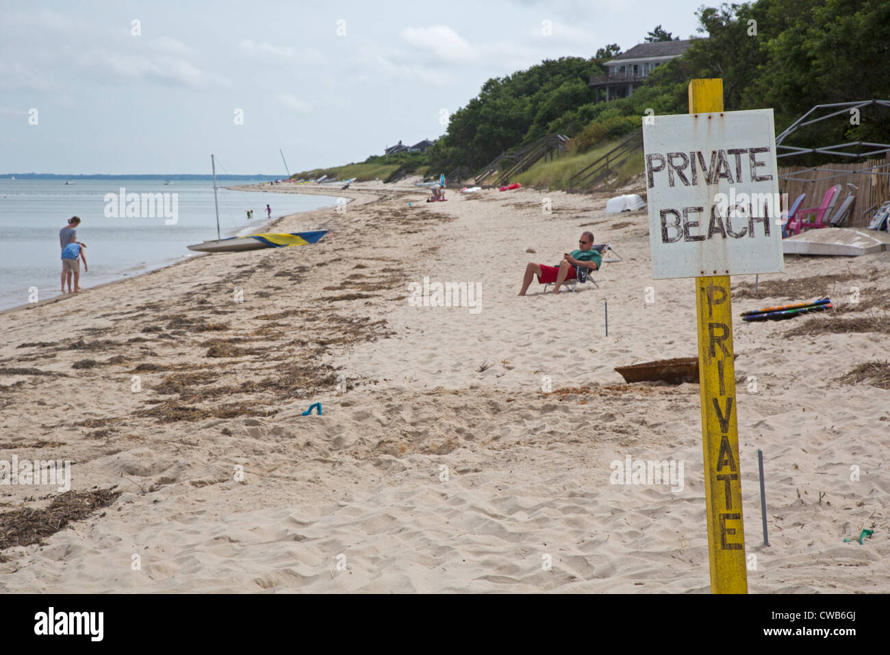 Brewster, Massachusetts - Privatstrand auf Cape Cod. Stockfoto