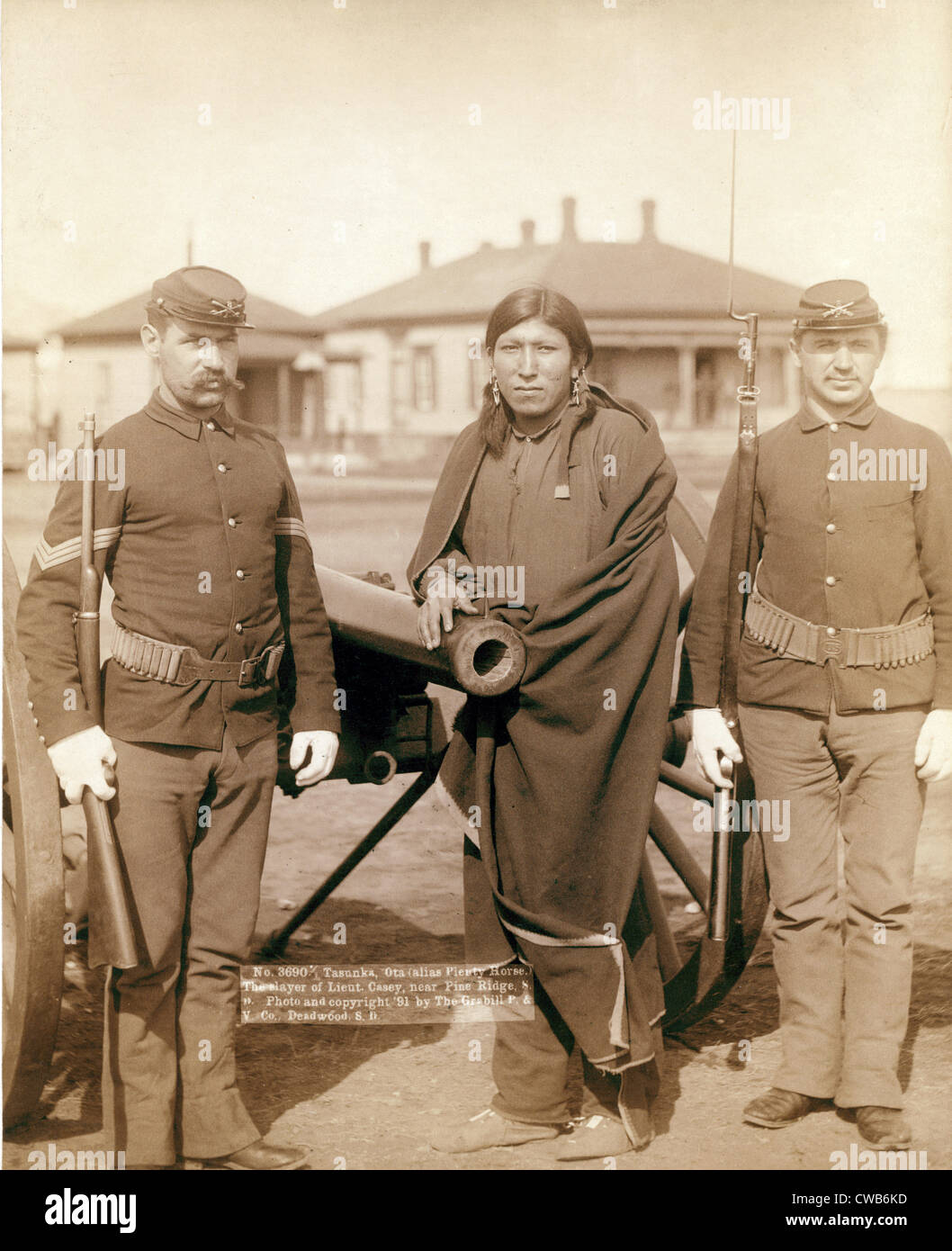 Tasunka, (aka viele Pferde) Oglala Sioux. Der Mörder der Leutenant Casey, in der Nähe von Pine-Ridge-Reservat, South Dakota. Foto von John Stockfoto