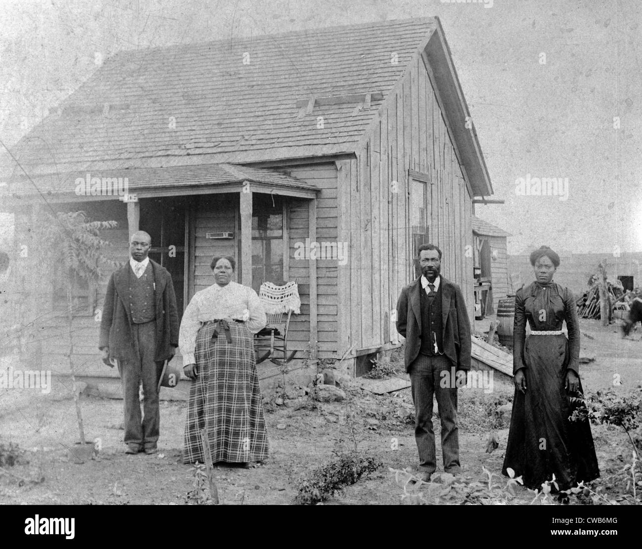 Nikodemus, Kansas. Eine Kolonie von Freie Afro-Amerikaner. Siedler ca. 1880-1890 s Stockfoto