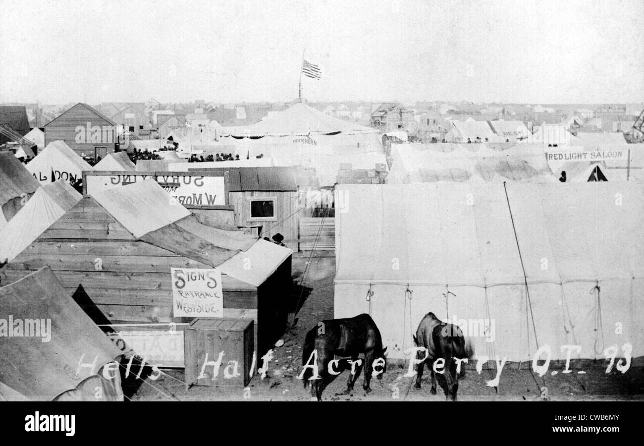 Hell's Half Acre, Perry, Oklahoma, Foto, 1893 Stockfoto