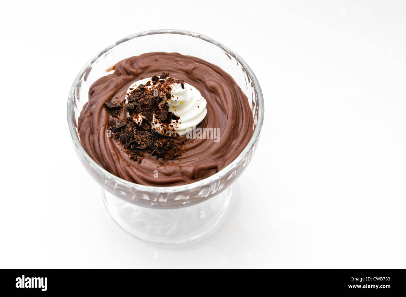 Dunkle Schokolade pudding Stockfoto