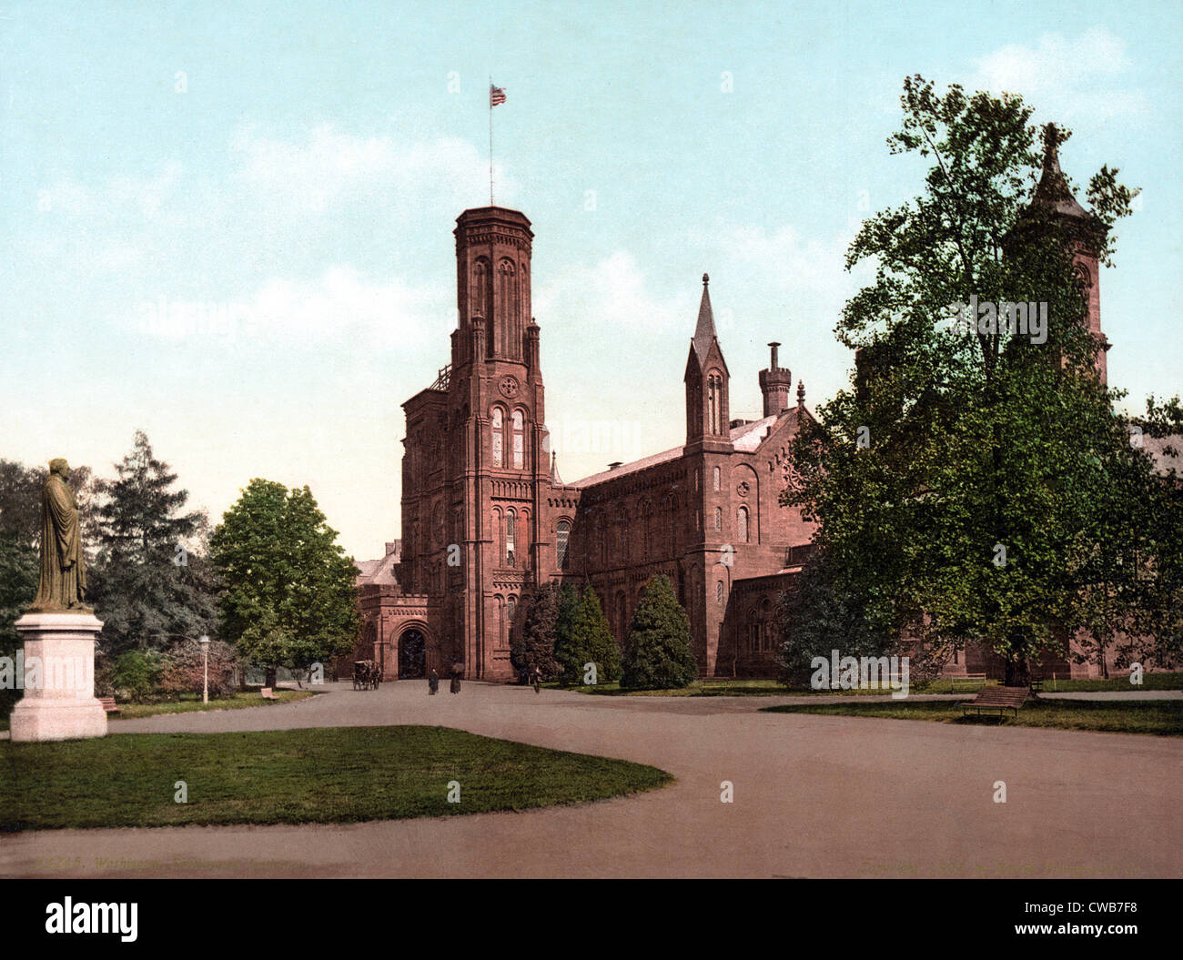 Die Smithsonian Institution Burg. Washington, DC. Photochrom ca. 1898 Stockfoto