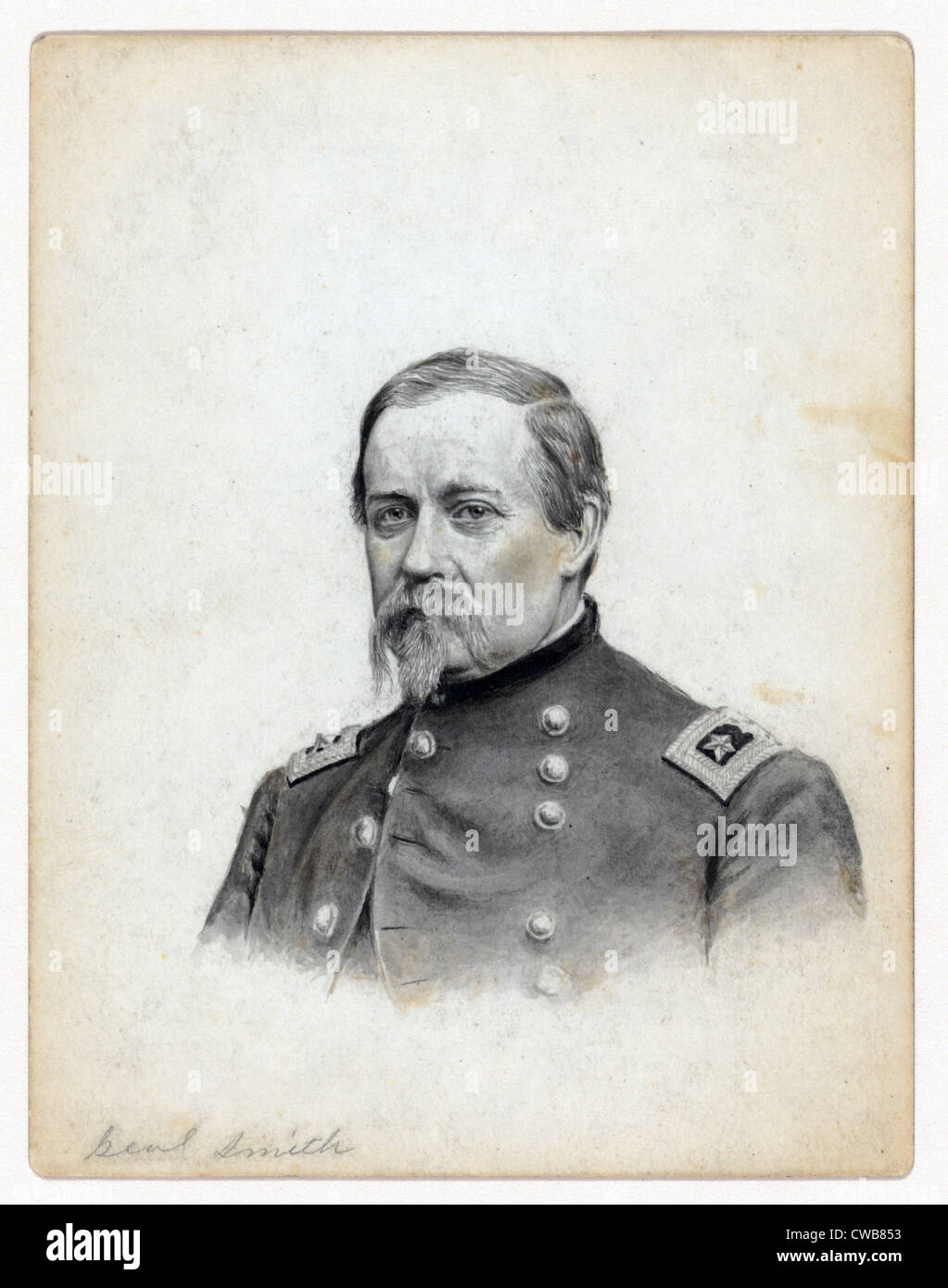 Der Bürgerkrieg. Brigadegeneral William Farrar Smith, ca. 1861-1865 Stockfoto