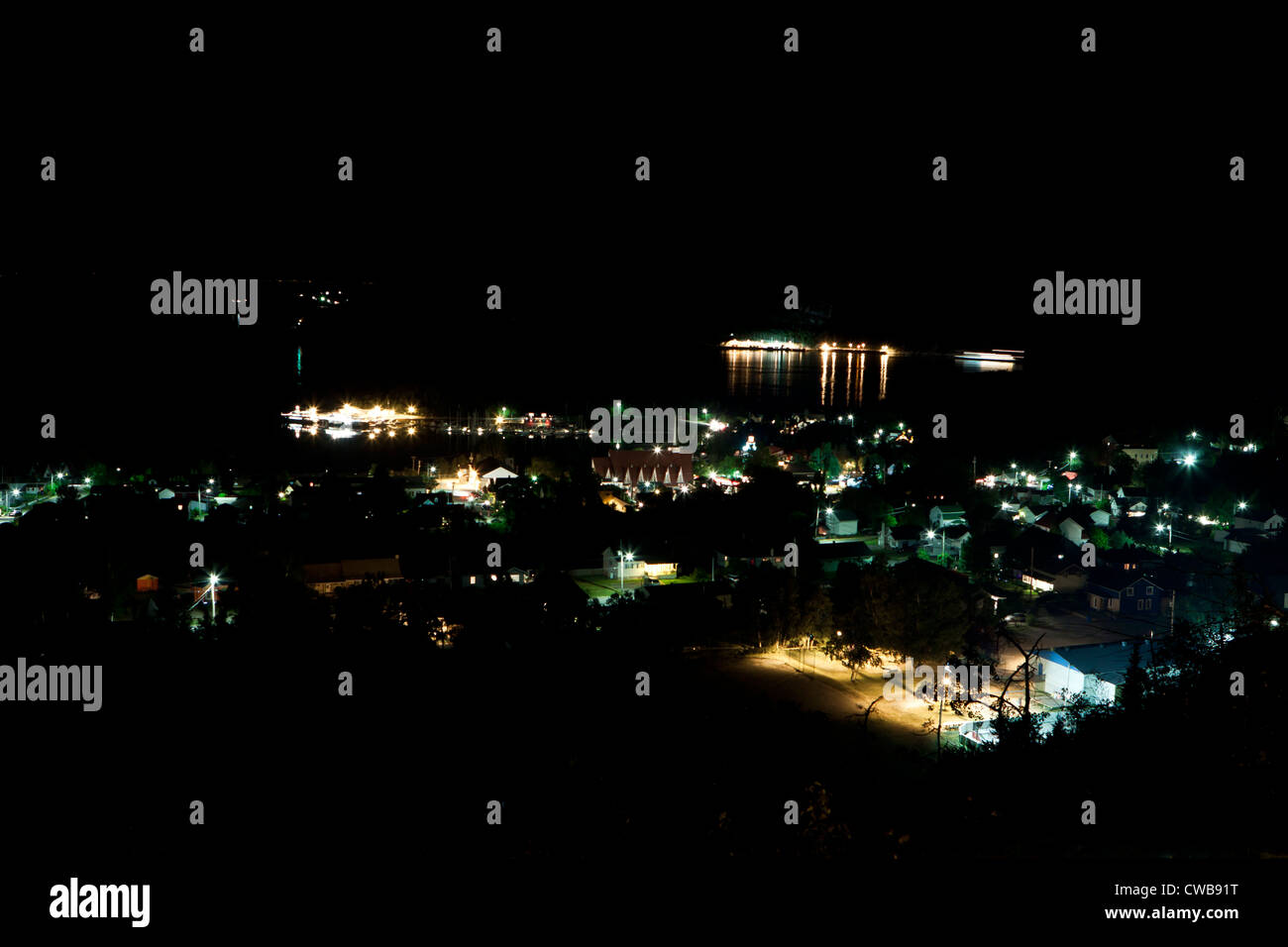 Tadoussac Zeit Nachtaufnahmen Stockfoto