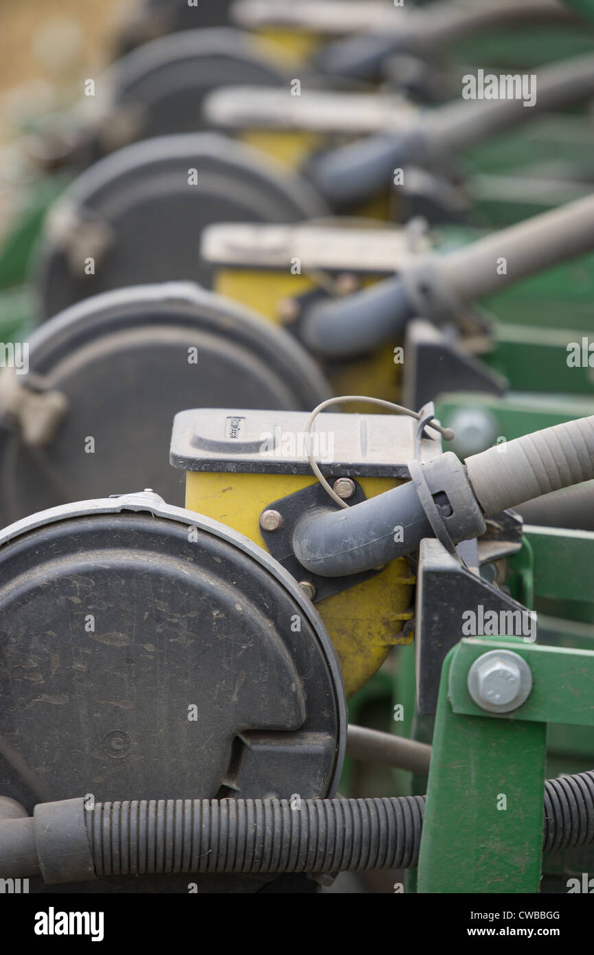 Korn, Erntemaschinen Stockfoto