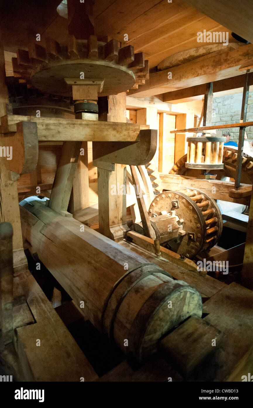 Brennerei und Getreidemühle Mt Vernon Virginia Stockfoto