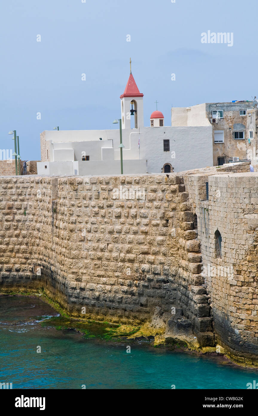 Der historische Hafen von Akko in Nord-Israel Stockfoto