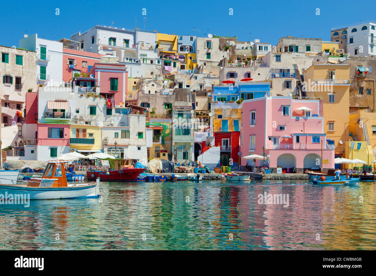 Marina Corricella, Insel Procida, Neapel, Kampanien, Italien Stockfoto