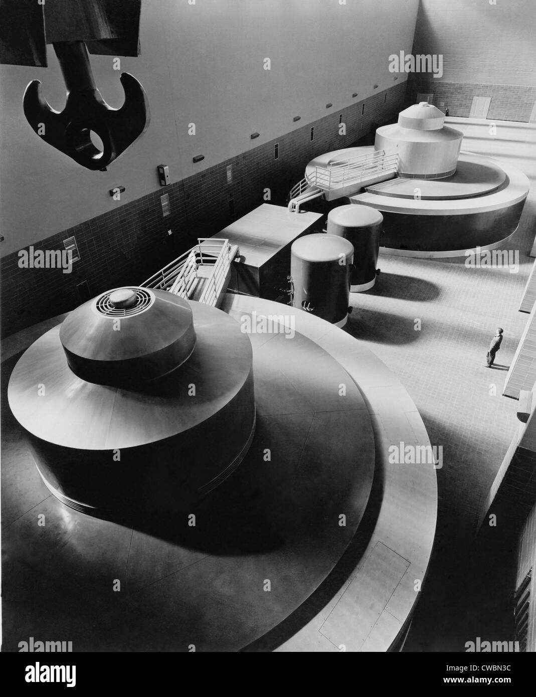 Pickwick Dam ersten Generatoren waren die größten im Land als in den späten 1930er Jahren installiert. Pickwick gehörte zu Stockfoto