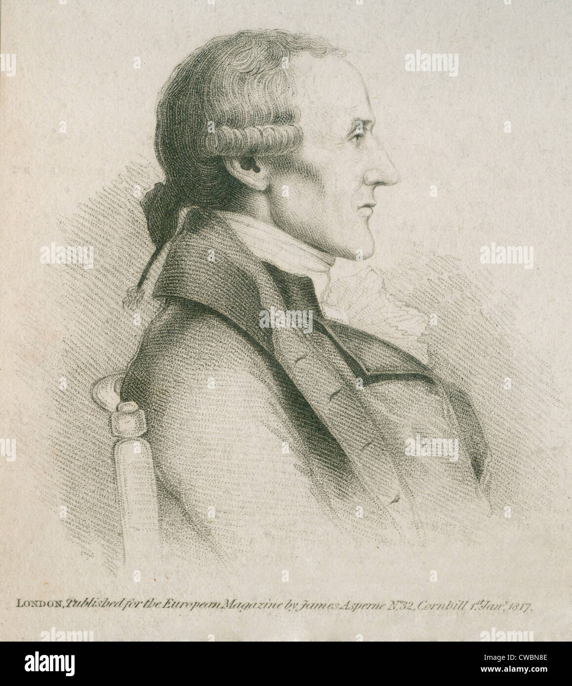 Granville Sharp (1735-1813), englischer Abolitionisten verwendet die Gerichte gegen Sklaverei.  Im Jahre 1772, versklavt James Somerset, war Stockfoto