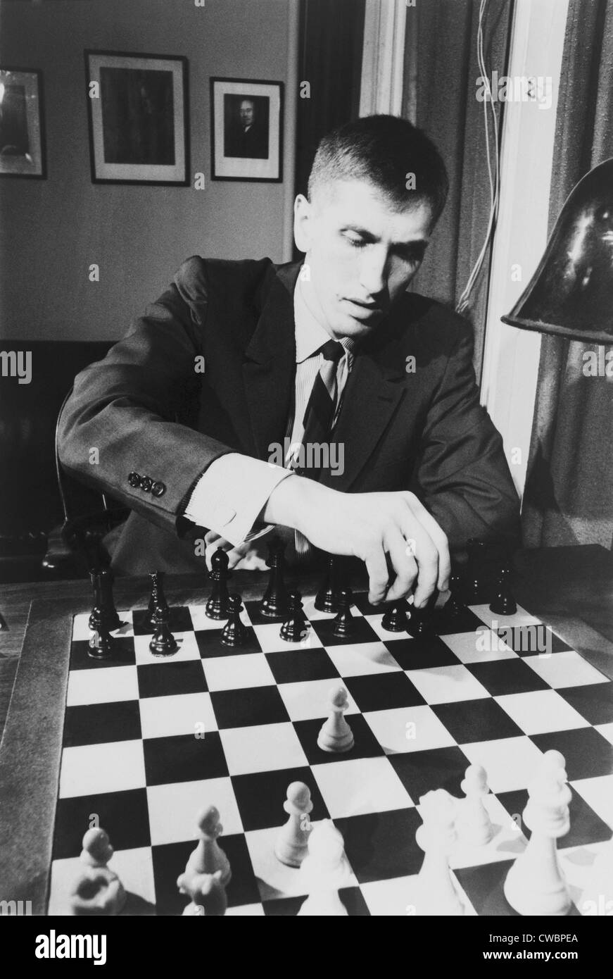 Bobby Fischer (1943-2008) bei einem internationalen Schachturnier stattfand in Havanna, Kuba, 1965. In 1972 besiegte er Stockfoto