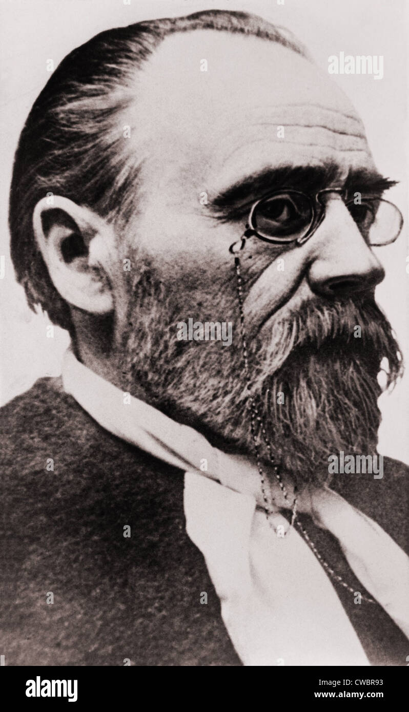 Emile Zola (1840-1902), französischer Schriftsteller der naturalistischen Schule und politische Kämpfer für die Menschenrechte. Stockfoto