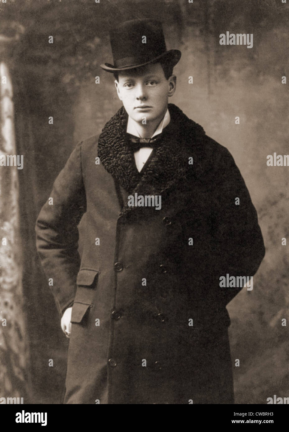 Winston Churchill (1874-1965) im Jahre 1900, bei einem Besuch in Boston, USA. Stockfoto