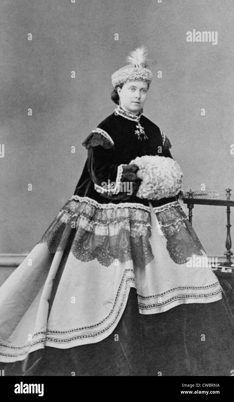 Kronprinzessin von Preußen, Tochter von Königin Victoria von Großbritannien und Mutter von Kaiser William II (1859-1941). Ca. 1867. Stockfoto