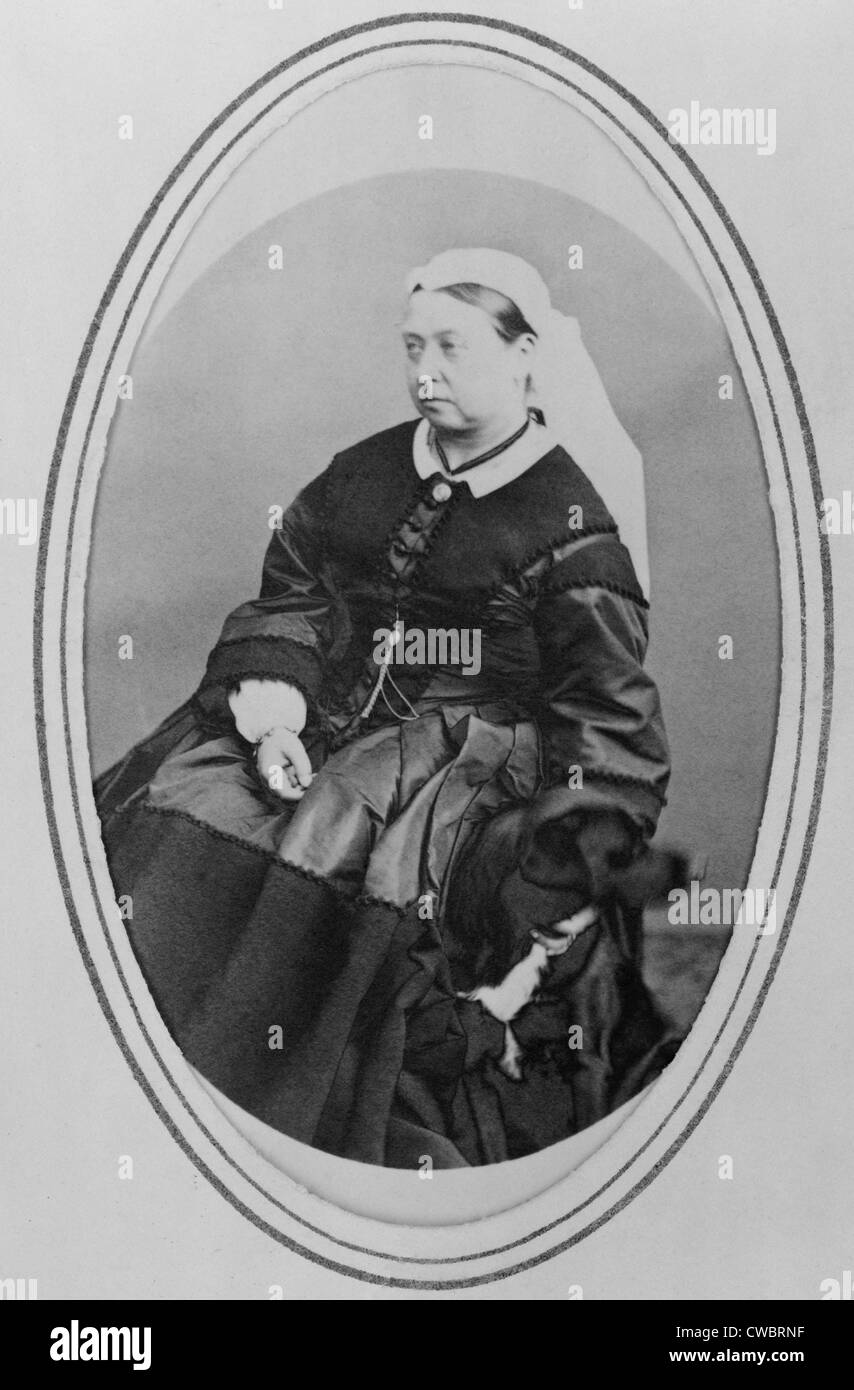 Victoria, Königin von England (1819-1901), in Trauer Kleidung drei Jahre nach dem Tod des Mannes, Prinz Albert Witwen. Stockfoto