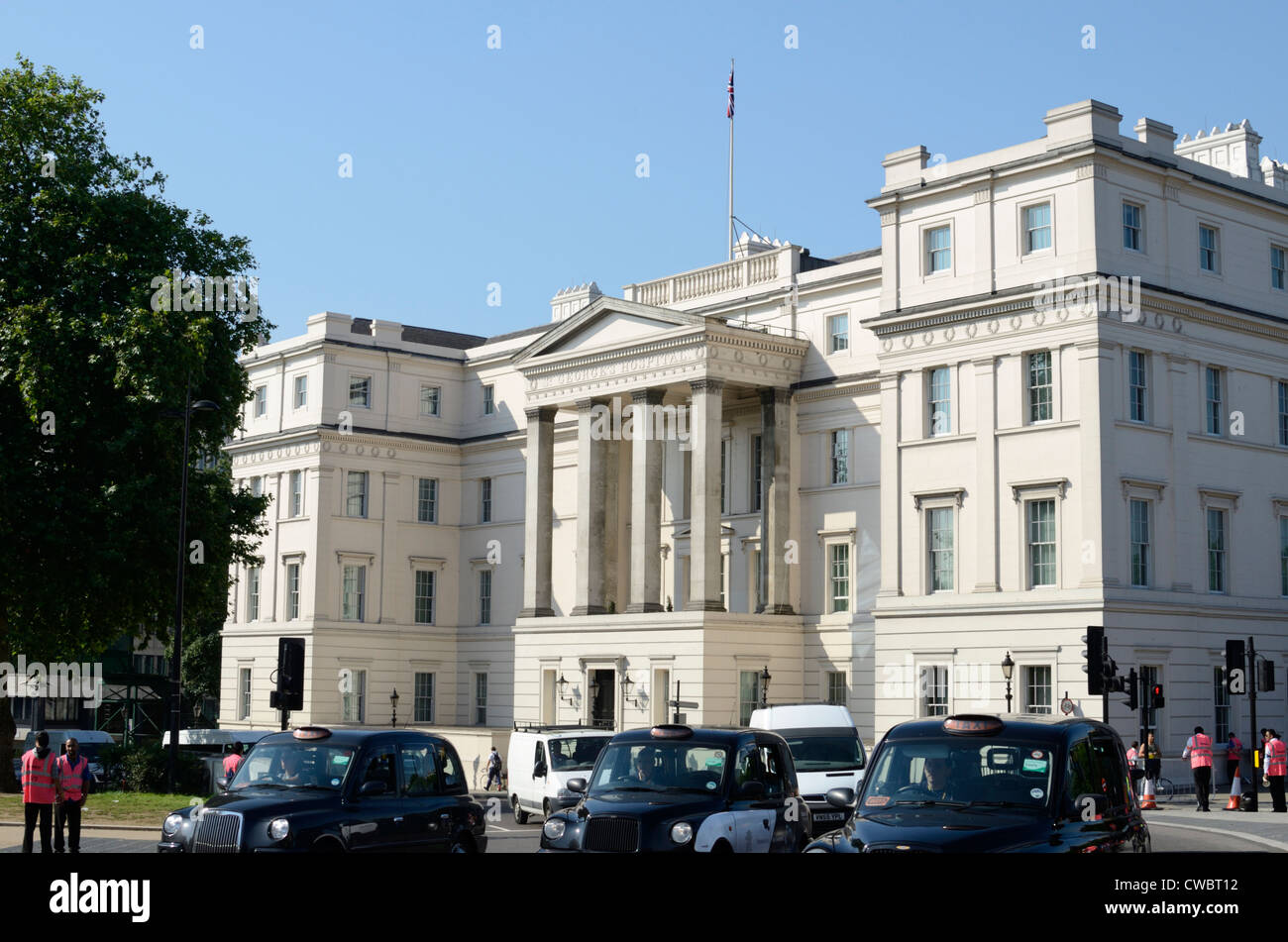 Das Lanesborough Hotel ehemaligen Lanesborough House Teil des St George's Hospital, Hyde Park Corner, London, UK Stockfoto